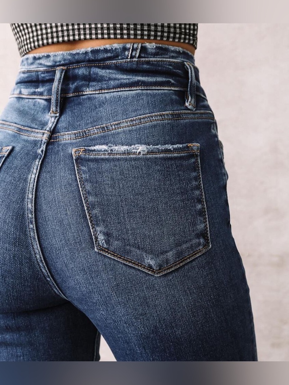 Bridge By Gly High Rise Super Flare Button Fly Denim Jeans in Dark Wash size 25 - Picture 5 of 15